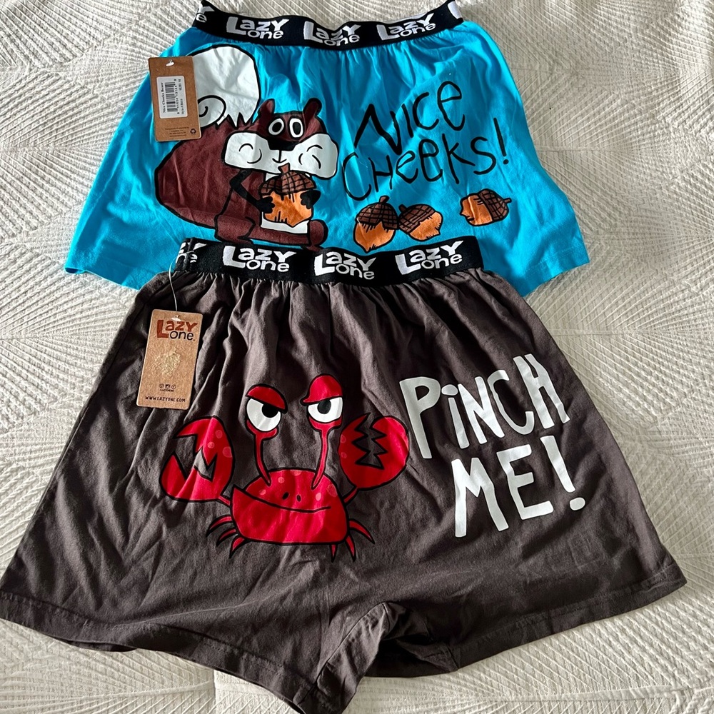 NWT Mens Lazy Ones Boxers {bundle of two}